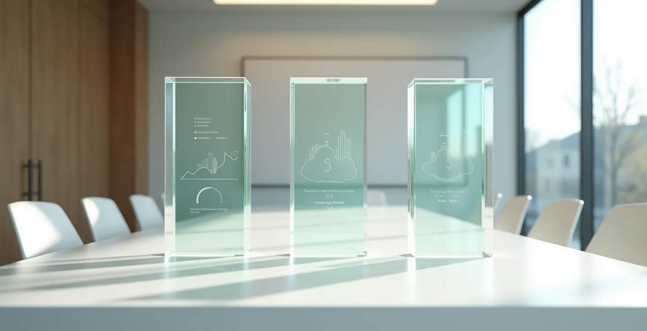 Visualisatie van drie financiële scenario's voor een Belgische BV