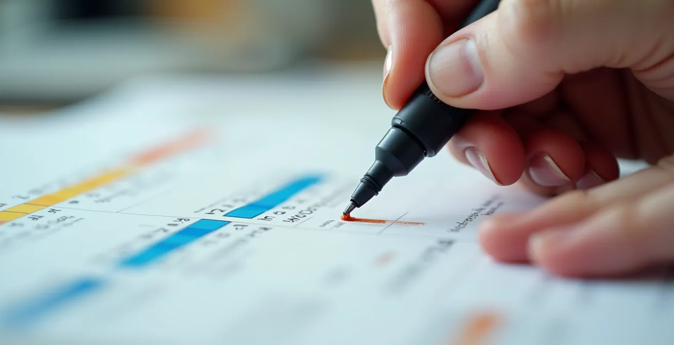 Kalender met gemarkeerde inschrijvingsdeadlines voor opleidingen