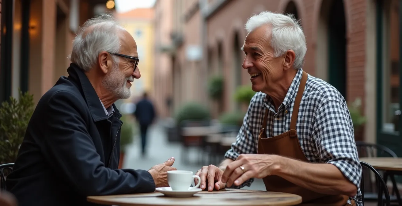 Gezellig lokaal café terras in een rustige zijstraat van Antwerpen