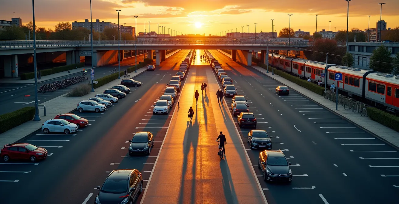 Park and Ride locatie aan de rand van Brussel met overstap mogelijkheden