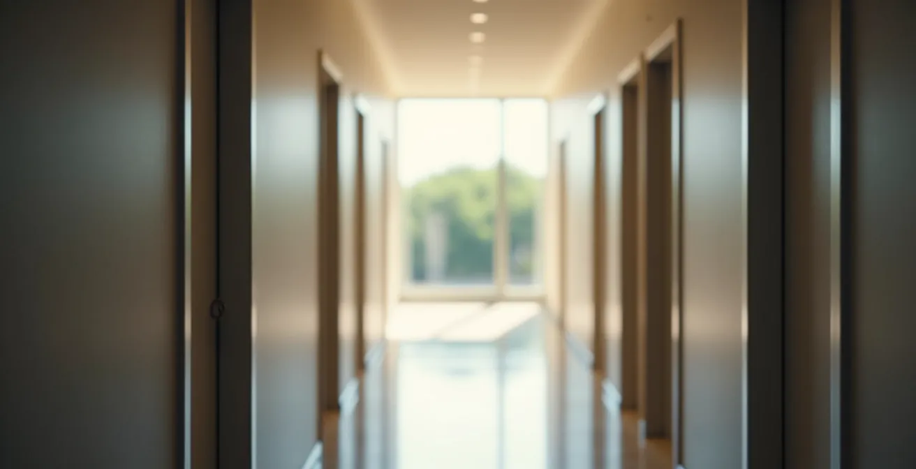 Architecturale privacy-oplossingen in een kangoeroewoning die twee aparte deuren in een hal toont