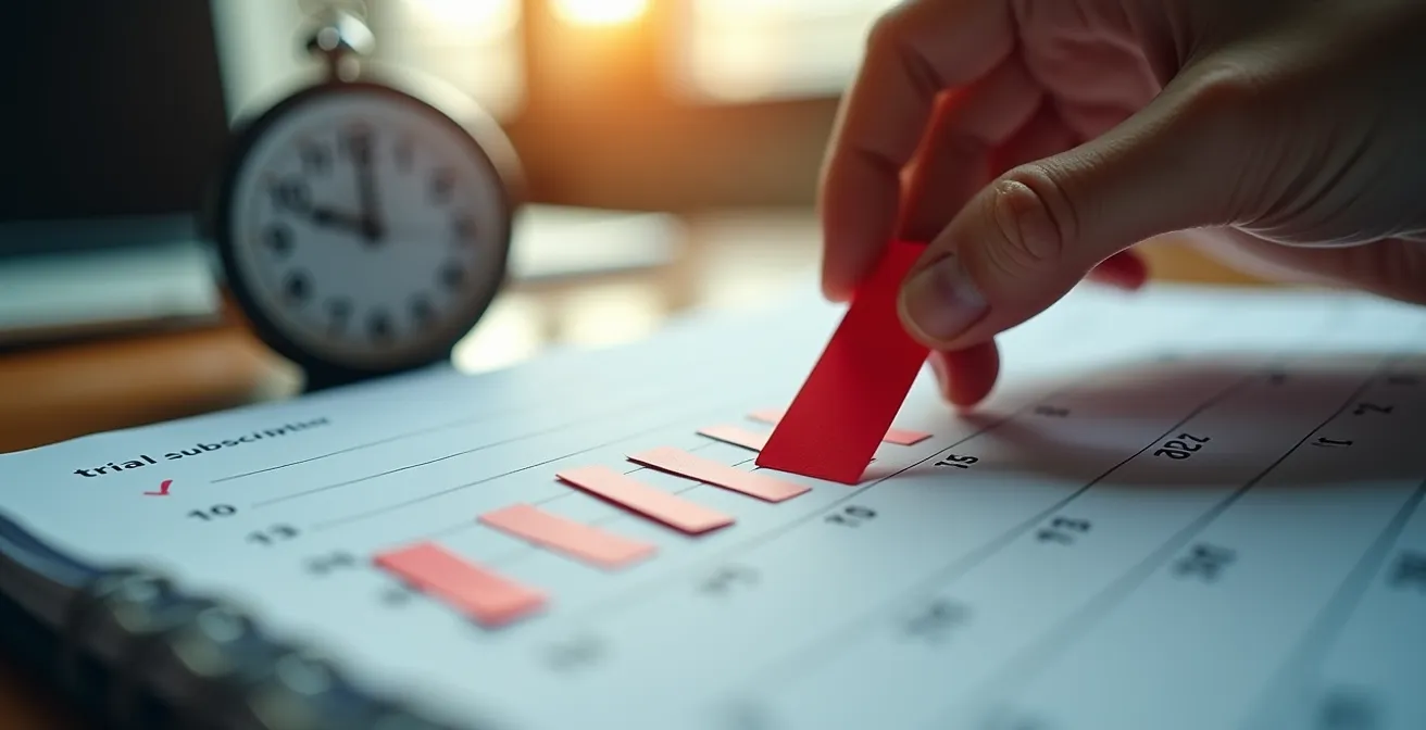 Kalendernotificatie voor tijdige opzegging van proefperiode