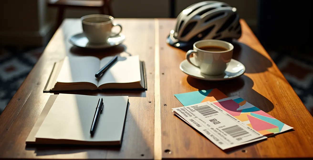 Kalender met studie-uren en sociale activiteiten in evenwicht