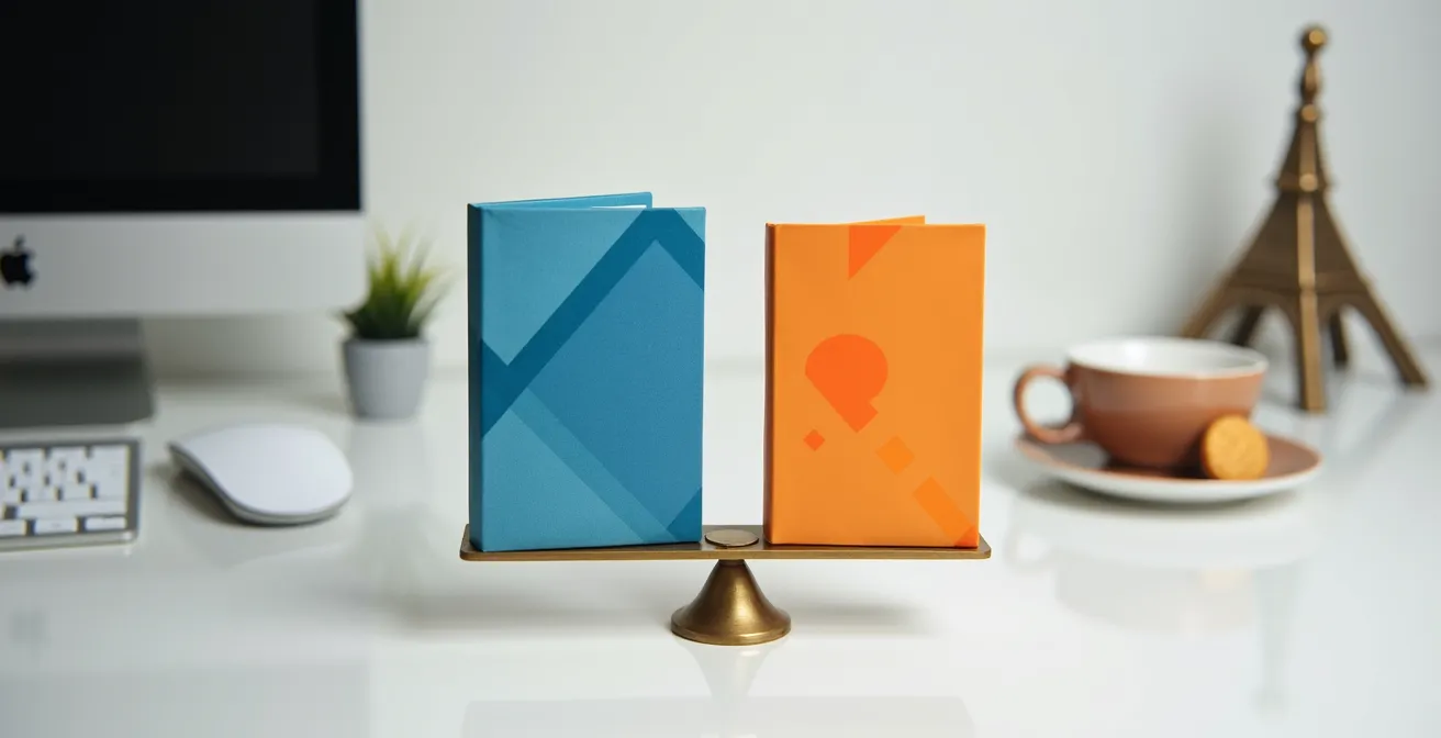 Zakelijke vergelijking tussen twee software interfaces voor KMO's